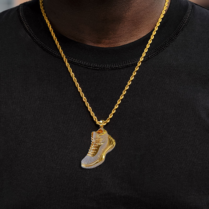 Men's Iced Out Sport Shoes Pendant Moissanite With Street Luxury Shine - Image 4
