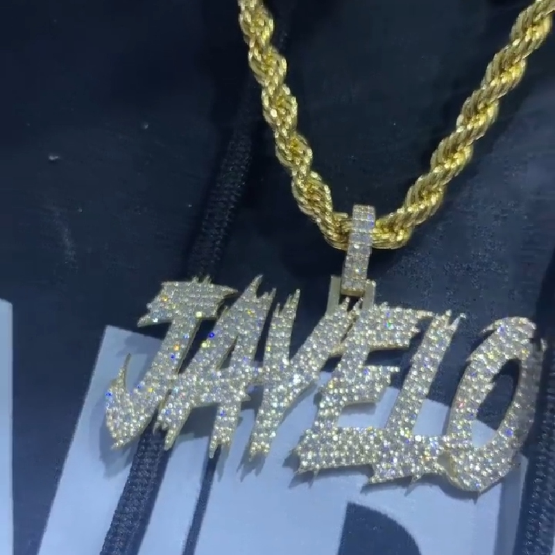 Iced Out Custom Halloween Name/letters Pendant With Street Luxury Shine - Image 4