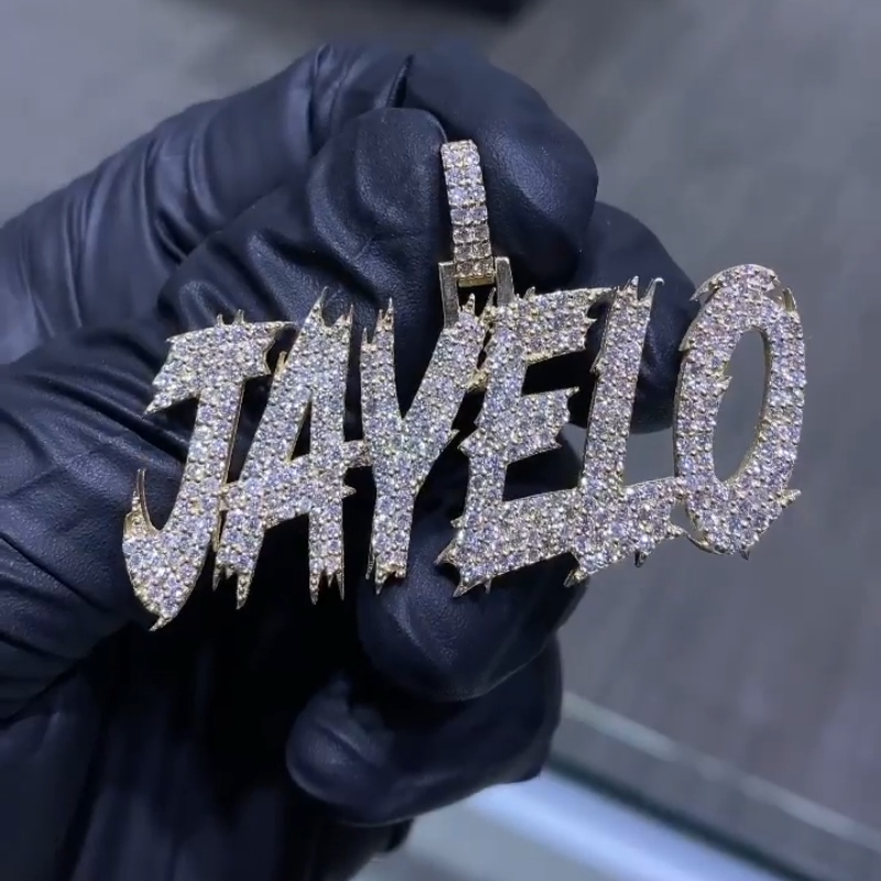 Iced Out Custom Halloween Name/letters Pendant With Street Luxury Shine