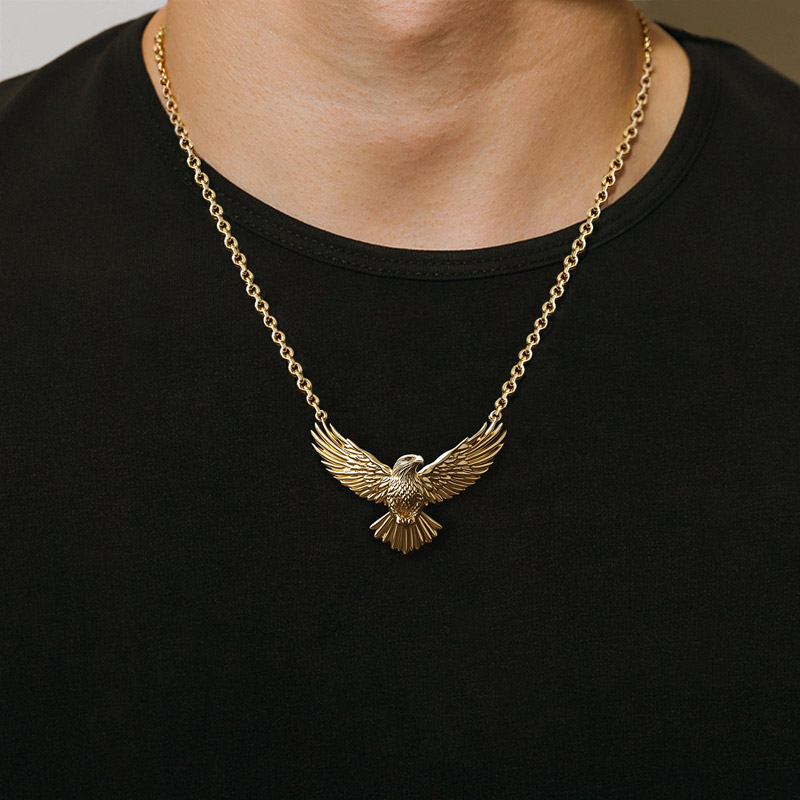 Unique Eagle Pendant Necklace Bold Statement Style With Street Luxury - Image 4
