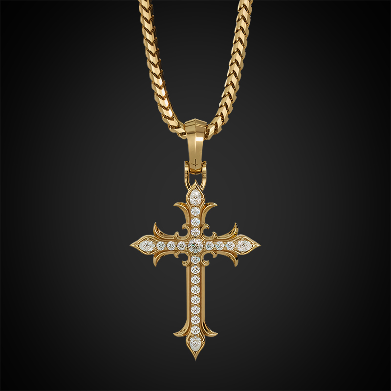 Faith Diamond Cross Pendant Iced Out Shine With Street Luxury