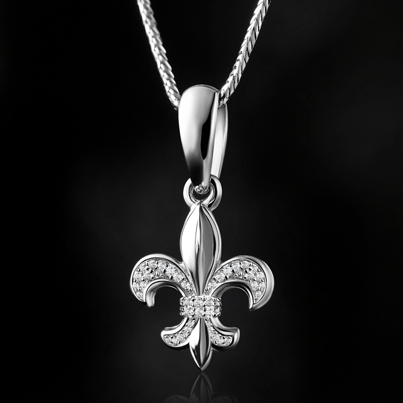 Iced Out Fleur De Lis Pendant Moissanite With Street Luxury Shine - Image 4