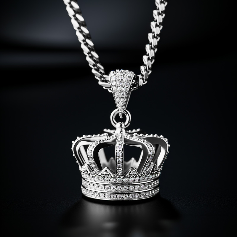 Iced Out Kings Crown Pendant Moissanite With Street Luxury Shine - Image 3