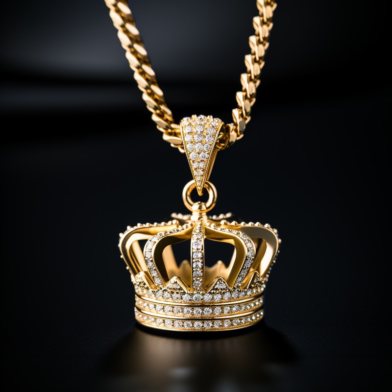 Iced Out Kings Crown Pendant Moissanite With Street Luxury Shine - Image 5