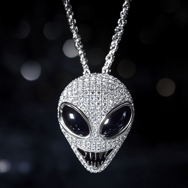 Iced Out Alien Pendant Moissanite With Street Luxury Shine - Image 3