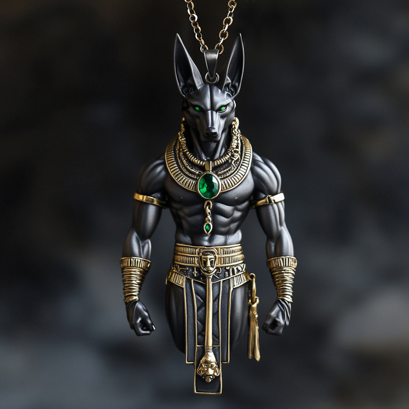 Ancient Egyptian God Anubis Pendant Bold Statement Style With Street Luxury