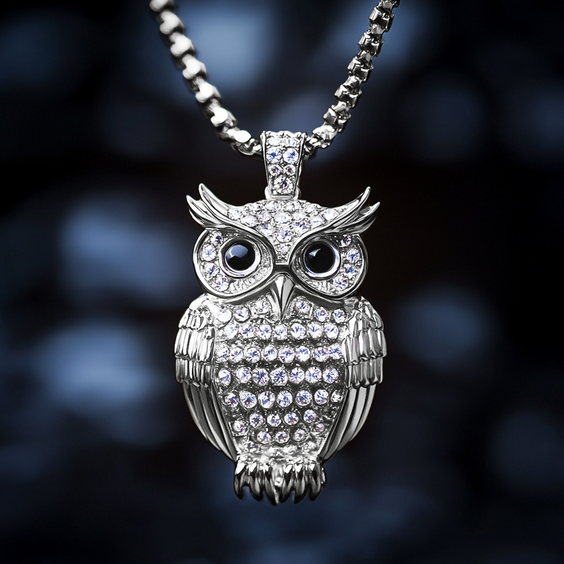 Iced Out Owl Pendant Moissanite With Street Luxury Shine - Image 3