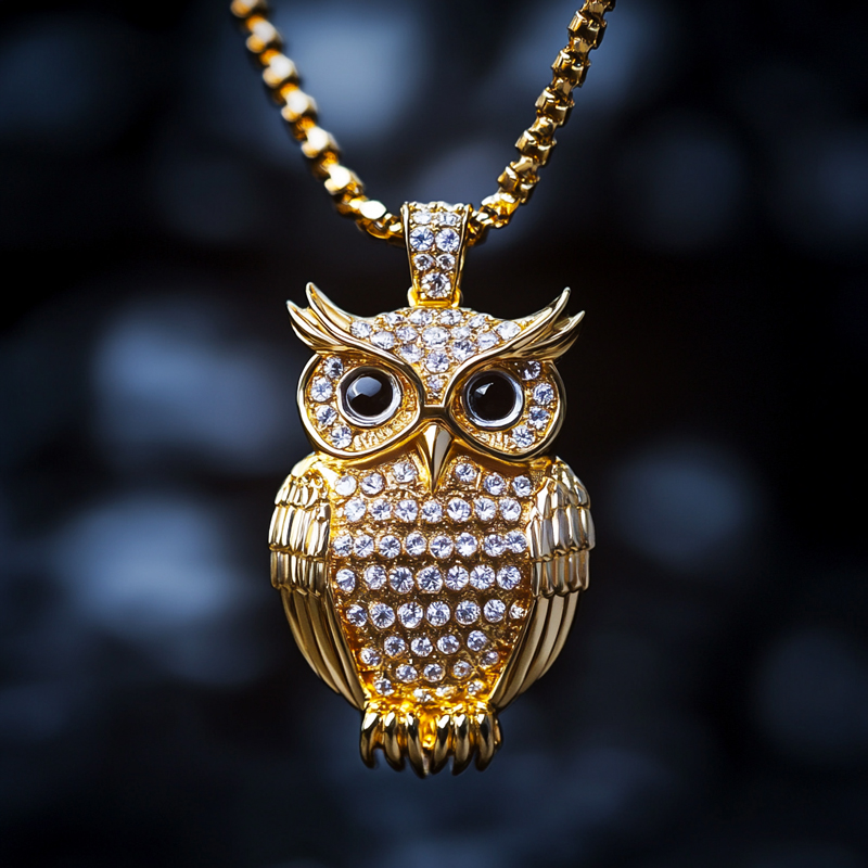 Iced Out Owl Pendant Moissanite With Street Luxury Shine