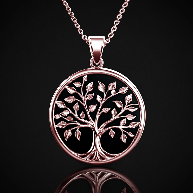 Tree Of Life Circle Pendant Moissanite With Street Luxury Shine - Image 5