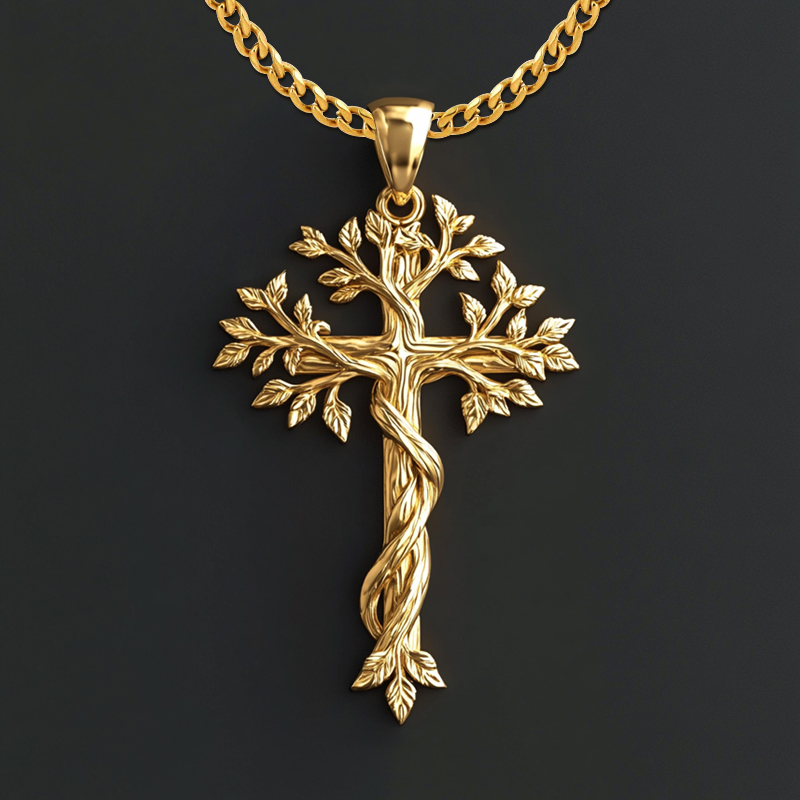 Cross Tree Of Life Pendant Bold Statement Style With Street Luxury - Image 3