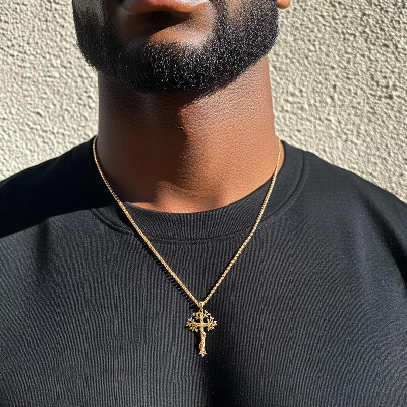 Cross Tree Of Life Pendant Bold Statement Style With Street Luxury - Image 4
