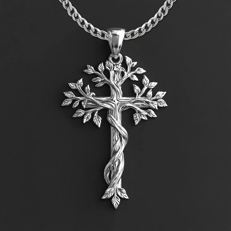 Cross Tree Of Life Pendant Bold Statement Style With Street Luxury