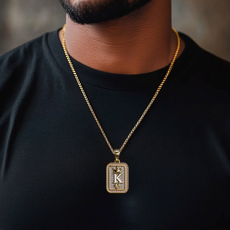 Crown Ace K Playing Card Pendant Moissanite With Street Luxury Shine - Image 3