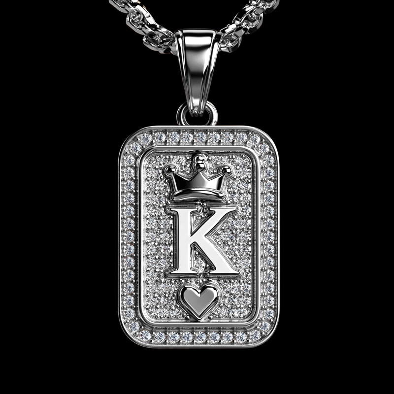 Crown Ace K Playing Card Pendant Moissanite With Street Luxury Shine - Image 5