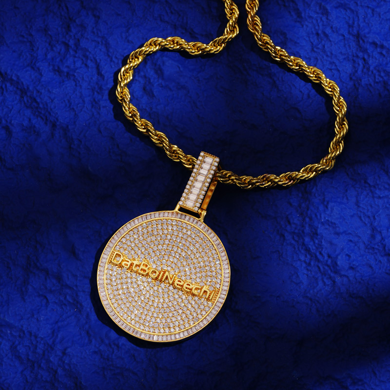 Iced Out Out Custom Round Name Pendant Moissanite With Street Luxury Shine - Image 7