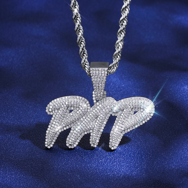 Iced Out Out Custom Name Letters Pendant Gold With Street Luxury Shine