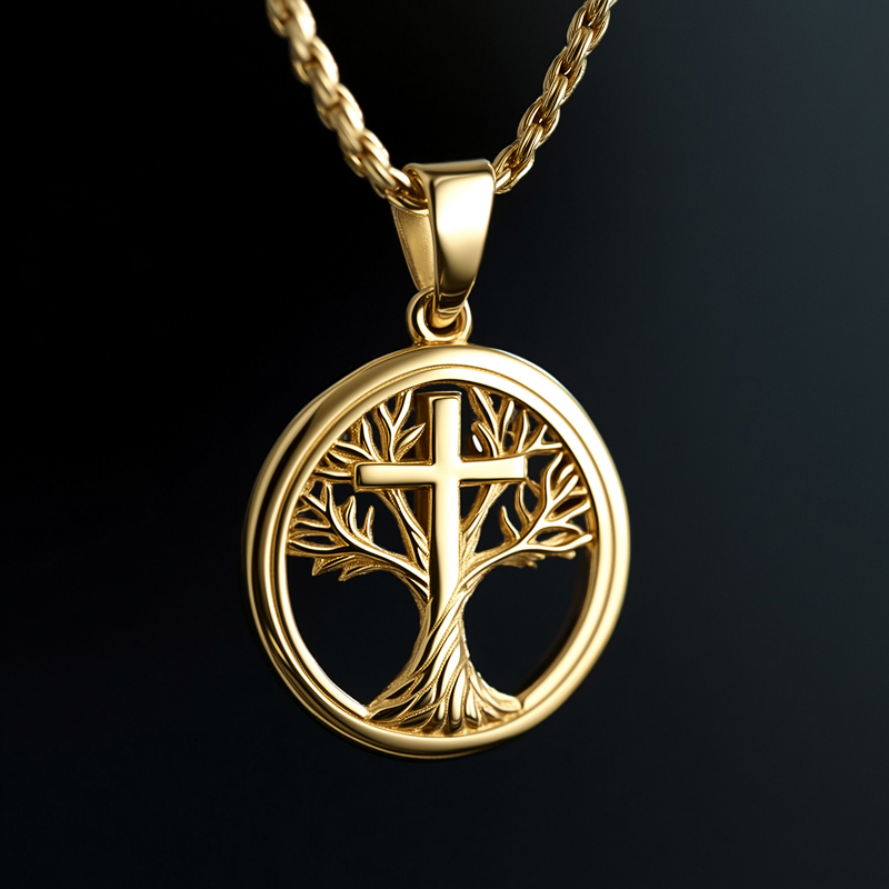 Tree Of Life Cross Pendant Bold Statement Style With Street Luxury - Image 4