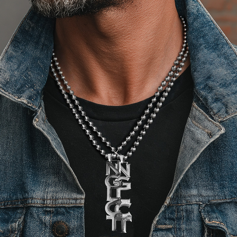 Custom Vertical Name Pendant Bold Statement Style With Street Luxury - Image 3