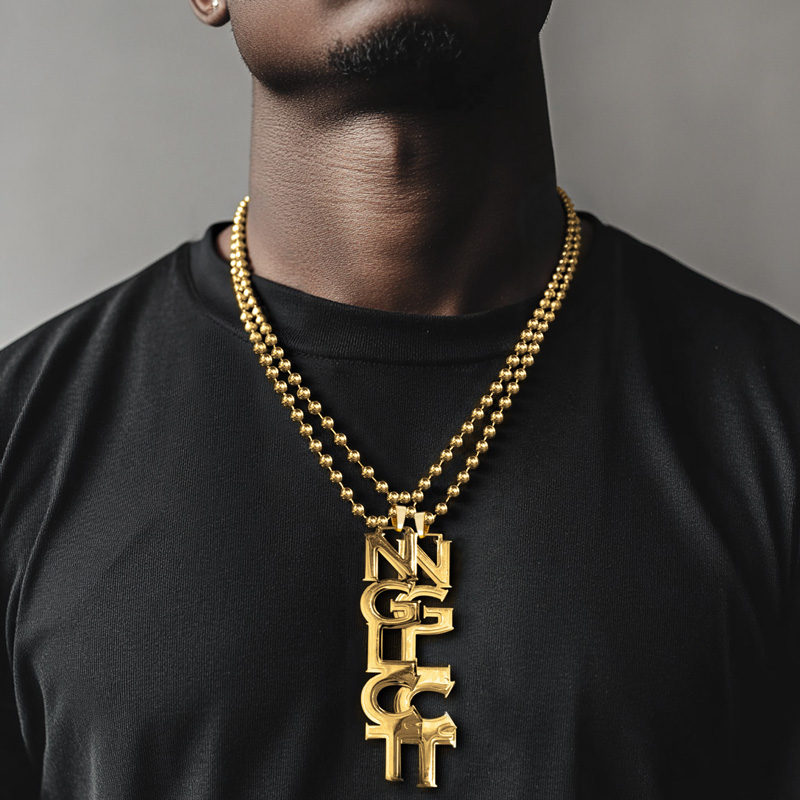 Custom Vertical Name Pendant Bold Statement Style With Street Luxury - Image 5