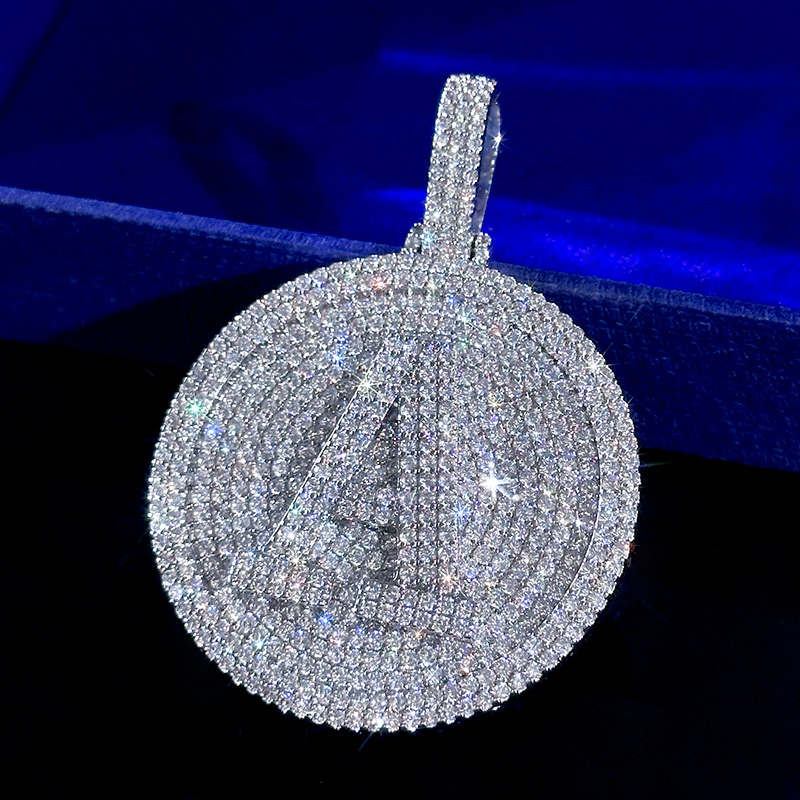 Iced Out Out A-z 26 Letter & Photo Disc Pendant With Street Luxury Shine - Image 5