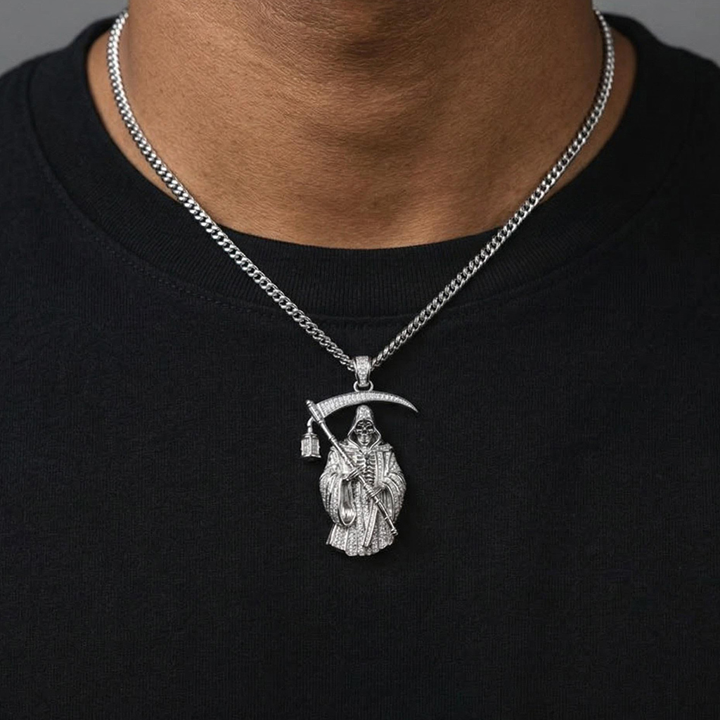 Iced Out Out Reaper Pendant Moissanite With Street Luxury Shine - Image 4