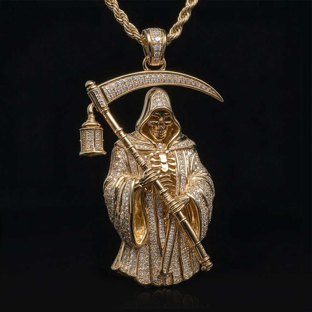 Iced Out Out Reaper Pendant Moissanite With Street Luxury Shine - Image 5