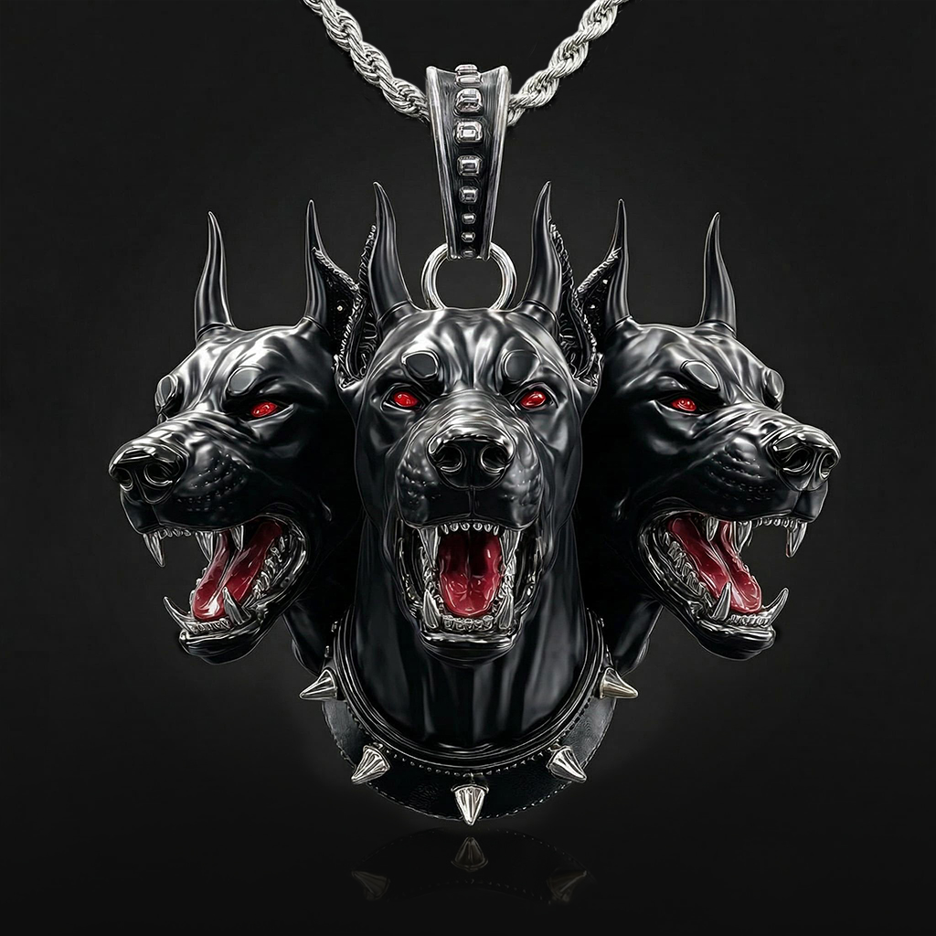 Cerberus Dog Pendant Bold Statement Style With Street Luxury