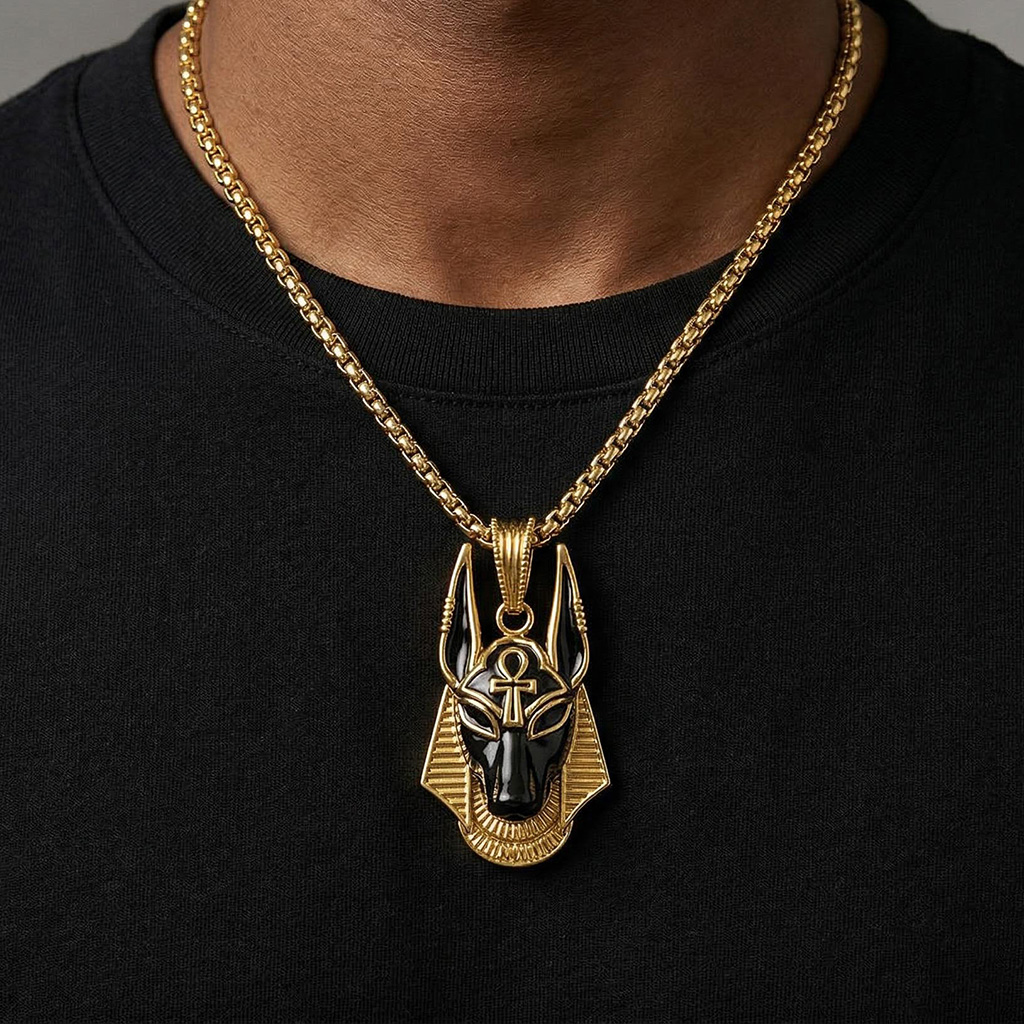 Egyptian Anubis Pendant Bold Statement Style With Street Luxury - Image 3