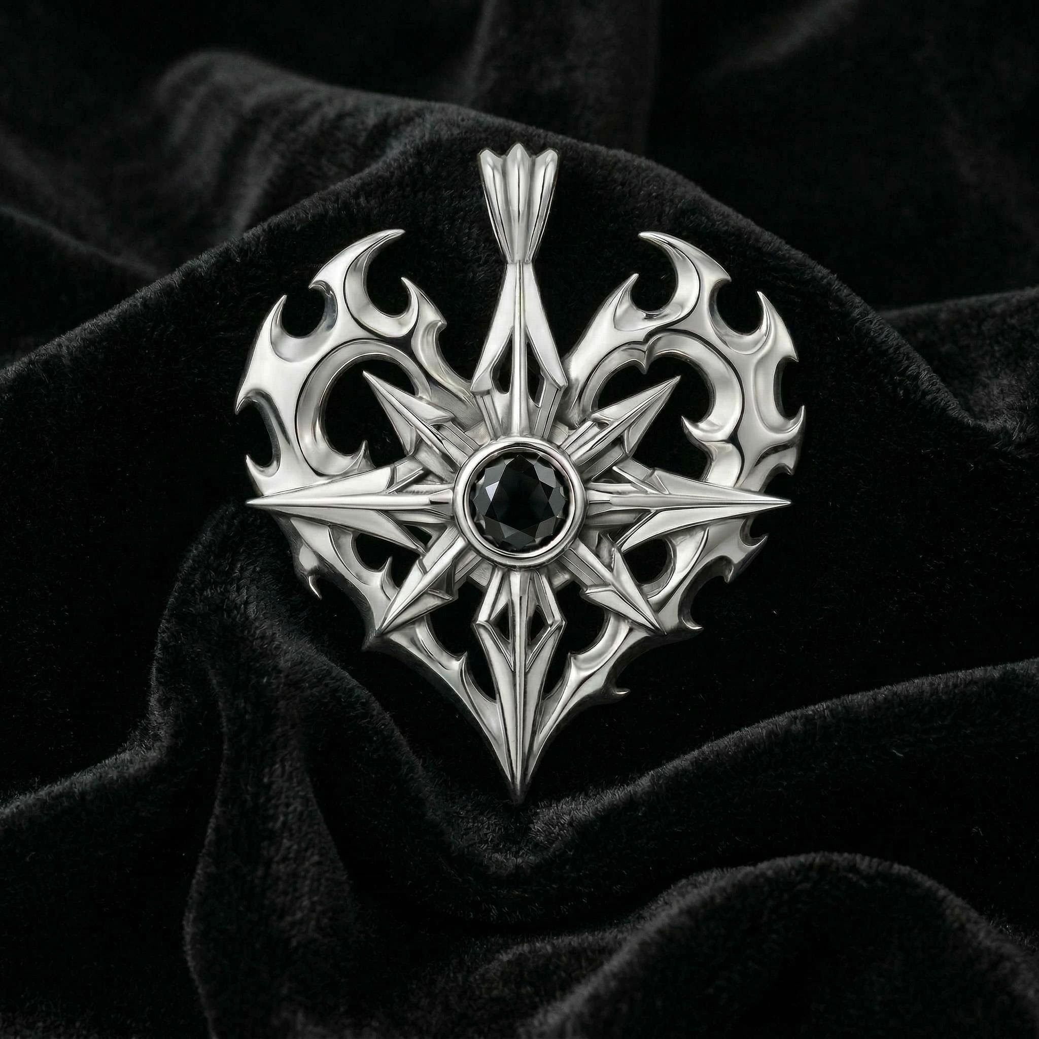 Men's Edgy Vintage Black Diamond S925 Silver Pendant Iced Out - Image 6