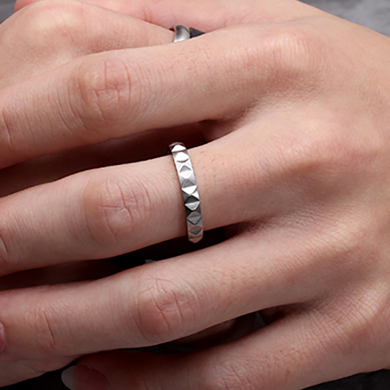Pyramid Stainless Steel Band Ring Bold Statement Style With Street Luxury - Image 3