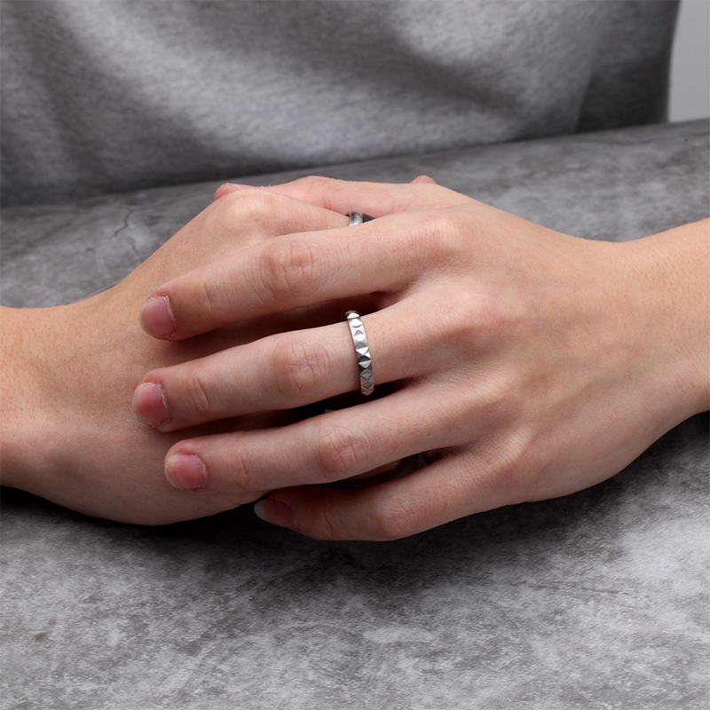 Pyramid Stainless Steel Band Ring Bold Statement Style With Street Luxury - Image 4