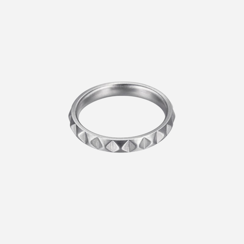 Pyramid Stainless Steel Band Ring Bold Statement Style With Street Luxury - Image 5
