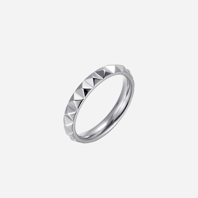 Pyramid Stainless Steel Band Ring Bold Statement Style With Street Luxury - Image 6