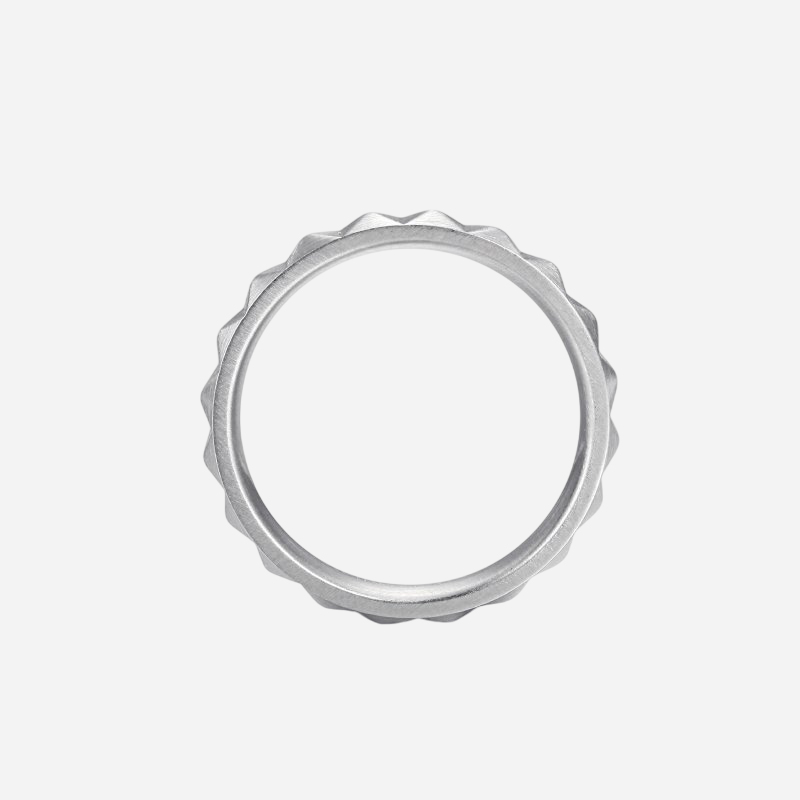 Pyramid Stainless Steel Band Ring Bold Statement Style With Street Luxury - Image 7