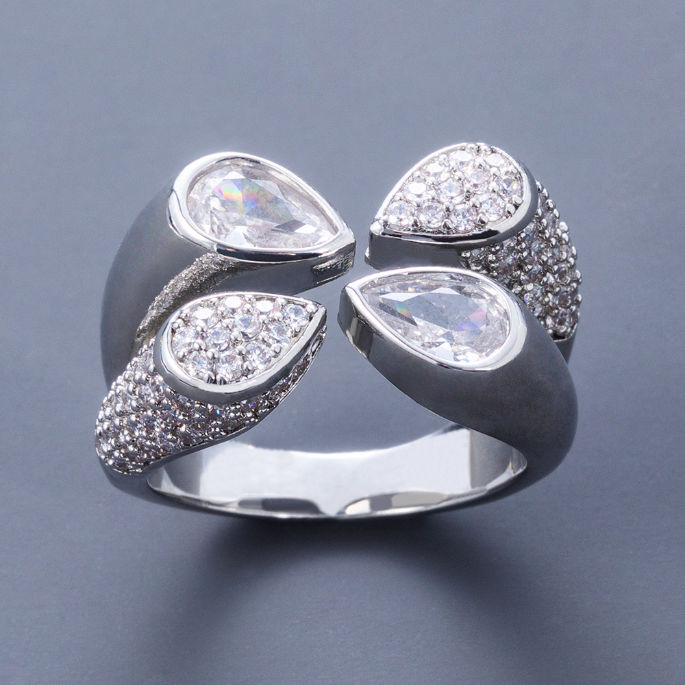 Pear Cut Open Ring Bold Statement Style With Street Luxury