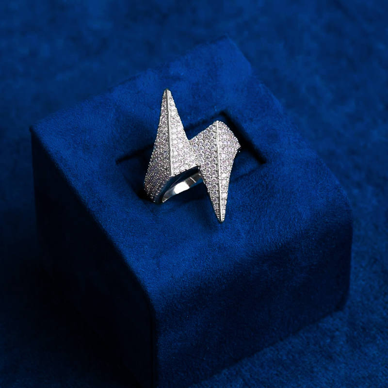 Iced Out Lightning Ring Gold Premium Look Without Heavy Price - Image 5