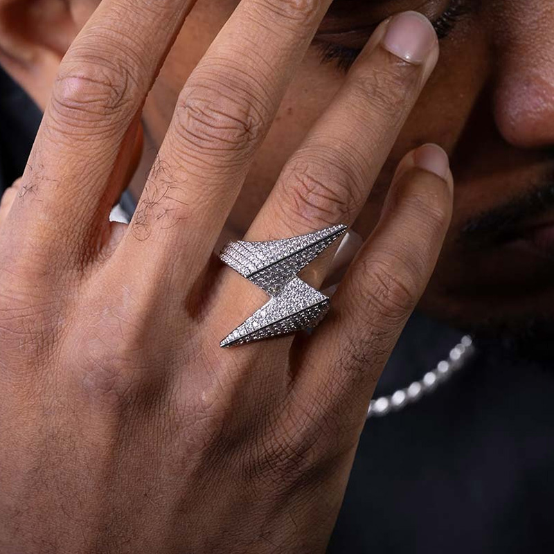 Iced Out Lightning Ring Gold Premium Look Without Heavy Price - Image 6