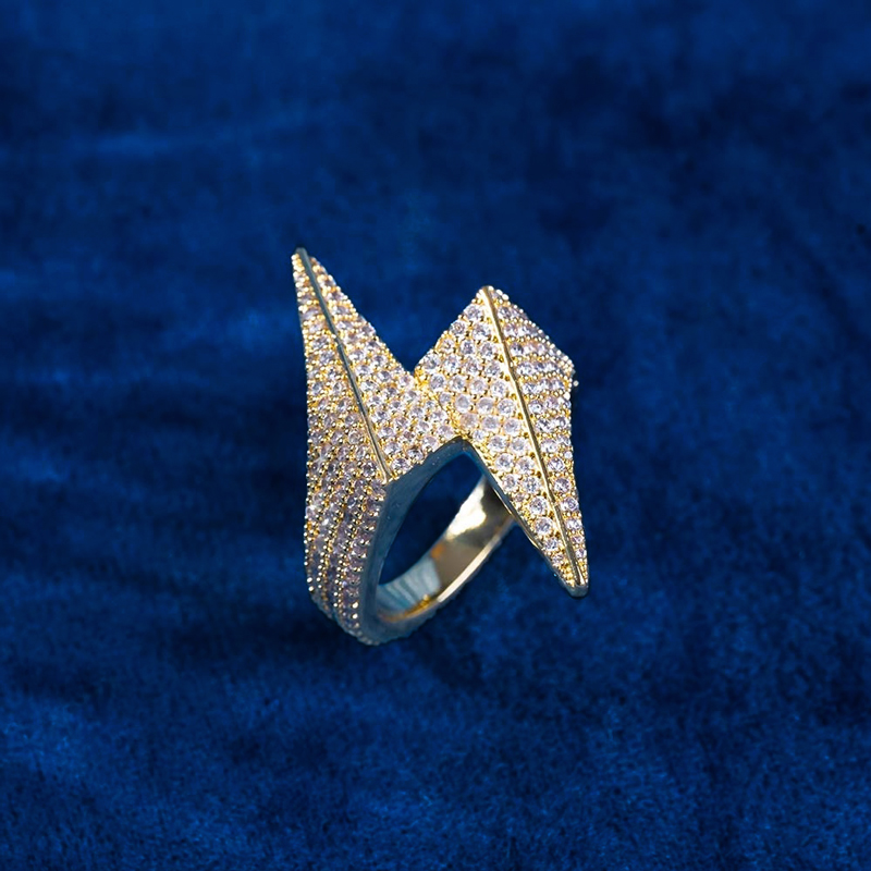 Iced Out Lightning Ring Gold Premium Look Without Heavy Price - Image 8