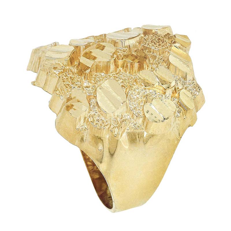 Nugget Ring In Gold Gold Premium Look Without Heavy Price - Image 4