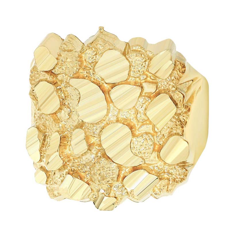 Nugget Ring In Gold Gold Premium Look Without Heavy Price - Image 5