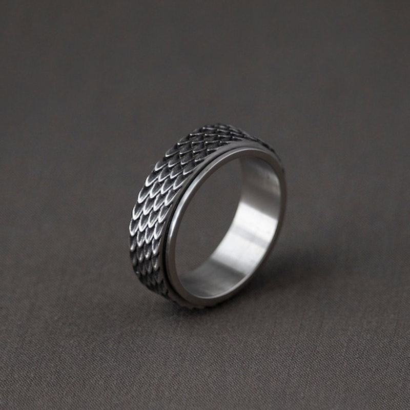 Dragon Scale Rotatable Ring Bold Statement Style With Street Luxury - Image 3