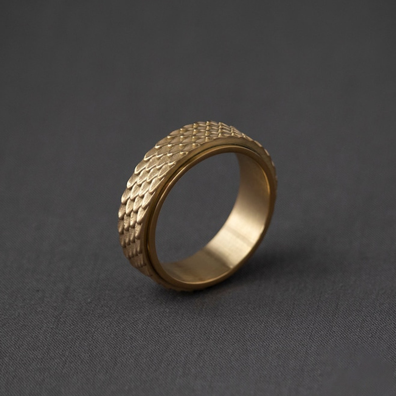 Dragon Scale Rotatable Ring Bold Statement Style With Street Luxury - Image 6