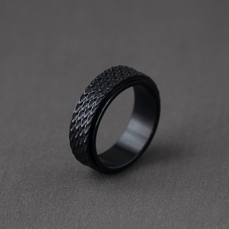 Dragon Scale Rotatable Ring Bold Statement Style With Street Luxury - Image 7