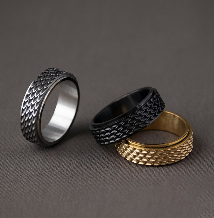 Dragon Scale Rotatable Ring Bold Statement Style With Street Luxury - Image 8