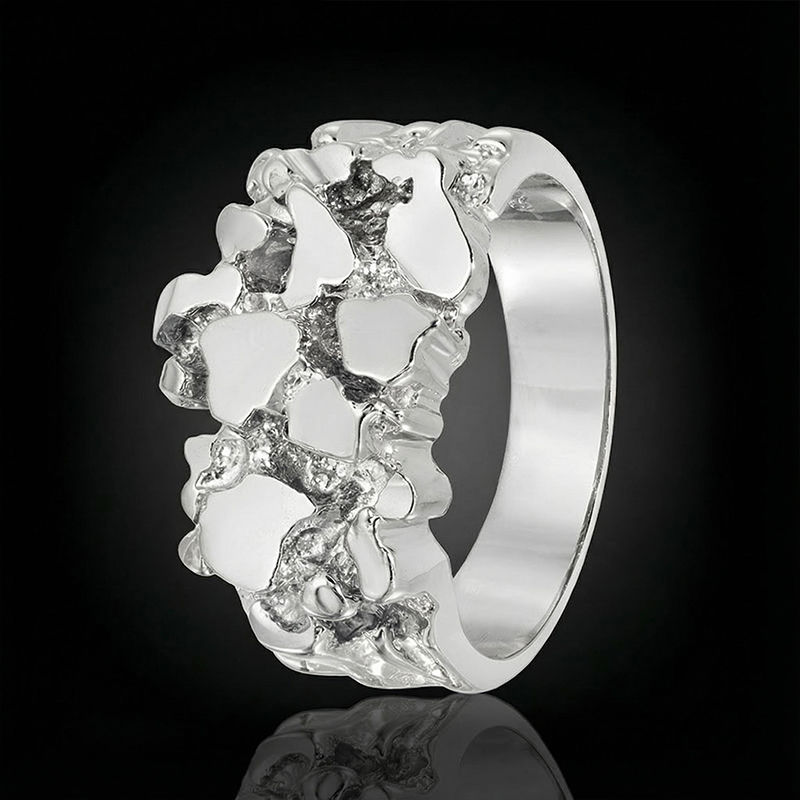 Nugget Ring In Gold Gold Premium Look Without Heavy Price - Image 4