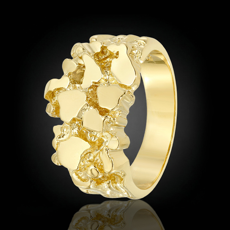 Nugget Ring In Gold Gold Premium Look Without Heavy Price - Image 5