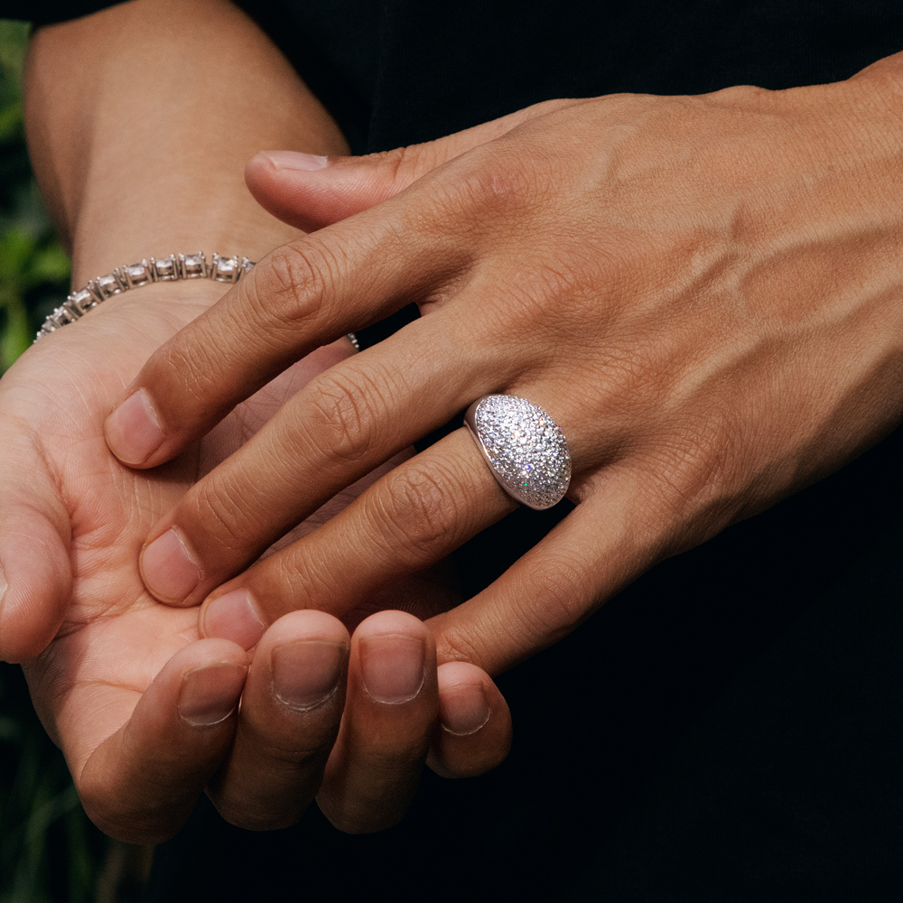 Iced Out Out Three-dimensional Ring Gold With Street Luxury Shine - Image 3