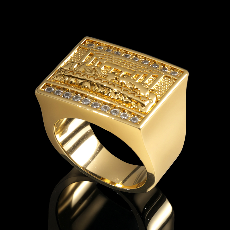 Iced Out Last Supper Ring For Men Moissanite With Street Luxury Shine - Image 7
