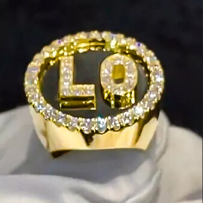 Iced Out Custom Name Round Ring Gold With Street Luxury Shine