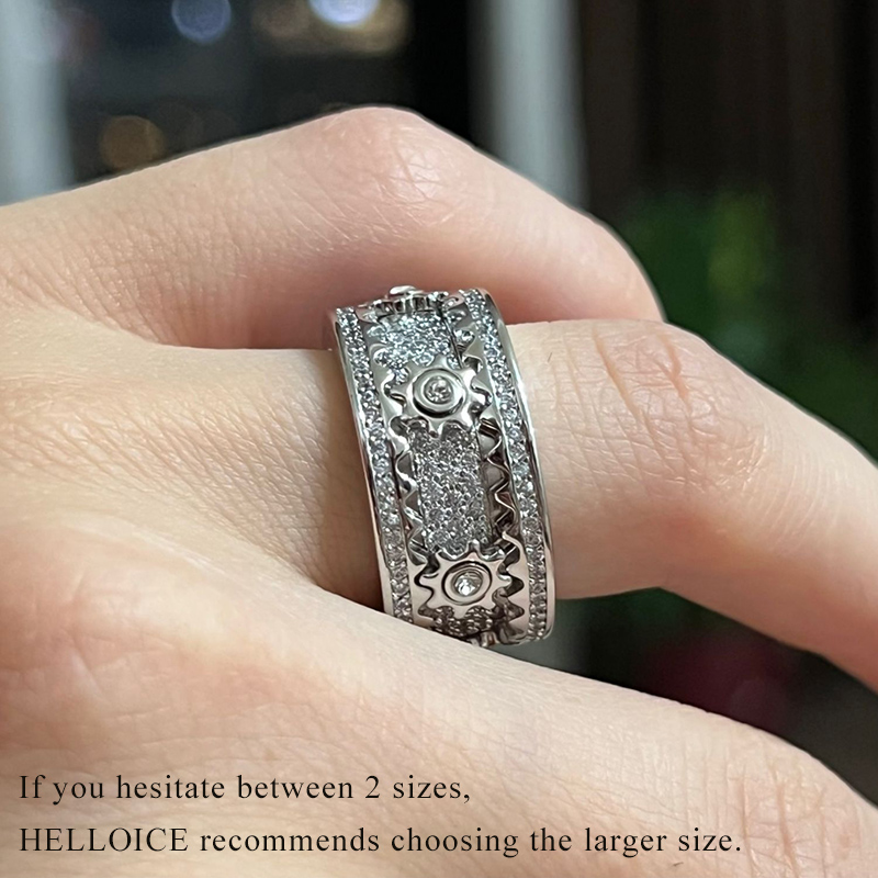 Iced Out Out Rotating Gear Ring Gold With Street Luxury Shine - Image 3